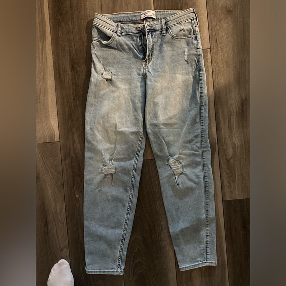 abercrombie kids Denim - Abercrombie Kids Light Blue High-Rise Jeans 15/16
